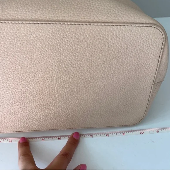 Tory Burch Light Nude Pink Bucket Bag Crossbody Purse - Picture 9 of 16